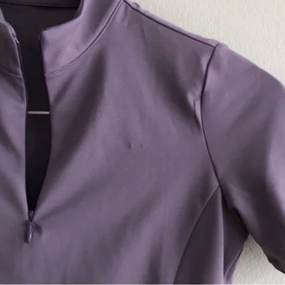 TKEQ Quinn Essential Horse Show Competition Stretchy Short Sleeve Shirt Purple - Picture 9 of 10